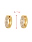 Fashion Gold-4 Copper Set Zircon Geometric Earrings