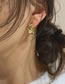Fashion 2#gold Color Metal Geometric Circle Earrings