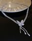 Fashion Silver Color Bronze Diamond Butterfly Fringe Layered Necklace