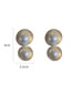 Fashion White Geometric Pearl Stud Earrings
