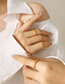 Fashion Gold Coloren Ring Titanium Steel Gold Plated Faceted Plain Ring