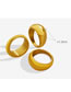 Fashion Steel Ring Titanium Gold Plated Glossy Hoop Ring