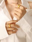 Fashion Steel Ring Titanium Gold Plated Glossy Hoop Ring