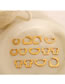 Fashion F623-gold Coloren Large Half Circle Earrings Titanium Gold Plated Geometric Earrings