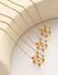 Fashion Gold Color Titanium Geometric Cutout Cube Necklace