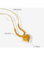 Fashion Gold Color Titanium Steel Heart Snake Bone Chain Necklace