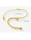 Fashion Gold Color Titanium Steel Gold Plated Tassel Small Gold Ball Double Lip Chain Bracelet