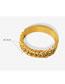 Fashion Gold Color Ring Titanium Steel Gold Plated Twist Ring