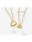 Fashion Gold Coloren Circle Titanium Twisted Knotted Necklace