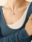 Fashion Gold Color Necklace-40+5cm Titanium Steel Drip Oil Checkerboard Heart Necklace