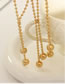 Fashion Gold Color Titanium Tassel Small Gold Ball Bundle Necklace