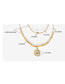 Fashion Gold Color Titanium White Sea Shell Bee Print Double Necklace