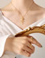 Fashion Gold Color Necklace-40+5cm Titanium Steel Gold Plated Three-dimensional Rose Necklace