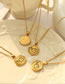 Fashion Gold Color Titanium Steel Elephant Medal Necklace