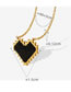 Fashion Gold Color Titanium Steel Gold Plated Zirconium Heart Necklace