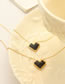 Fashion Gold Color Titanium Steel Gold Plated Zirconium Heart Necklace
