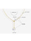Fashion Gold Color Titanium Steel Pearl Panel Necklace