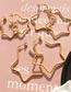 Fashion Gold Color Star Earrings-4.5cm Titanium Gold Plated Star Earrings