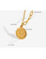 Fashion Gold Color Titanium Steel Portrait Medal Necklace