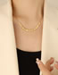 Fashion Gold Color Titanium Steel Geometric Square Snake Bone Chain Necklace
