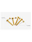 Fashion Gold Color Titanium Steel Gold Plated Nail Stud Earrings