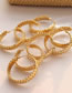 Fashion Gold Color Titanium Steel Gold Plated Wheat Earrings
