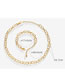 Fashion Gold Color Necklace-40+5cm Titanium Geometric Cross Necklace