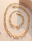 Fashion Gold Color Necklace-40+5cm Titanium Geometric Cross Necklace