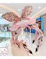 Fashion Pink Fruit Rabbit Ears Fabric Print Rabbit Ear Crinkle Headband