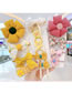 Fashion Yellow Pearl Bow Fabric Sunflower Bow Flower Hair Rope Set