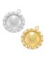 Fashion Gold Color Pure Copper Pearl Round Glossy Diy Accessories