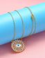 Fashion 1 White Gold Color Pendant Copper Inlaid Zirconium Drip Oil Eye Diy Accessories