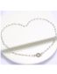Fashion White Gold Color Stainless Steel Geometric Chain Necklace