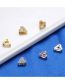 Fashion White Gold Color And White Diamonds Copper Inlaid Zirconium Love Diy Accessories