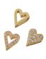 Fashion Gold Color Glossy Copper Inlaid Zirconium Love Diy Accessories