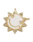 Fashion White Copper Inlaid Zirconium Drip Oil Sunflower Diy Accessories