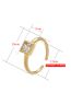 Fashion White Gold Color Vj361 Brass Set Square Zirconium Open Ring