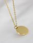 Fashion Gold Color Titanium Steel Gold Plated Round Necklace