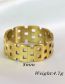 Fashion Gold Color 7 Stainless Steel Strap Ring