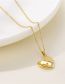 Fashion Gold Color Stainless Steel Inlaid Zirconium Heart Star And Moon Necklace