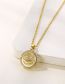 Fashion Gold Color Stainless Steel Zirconium Smiley Necklace