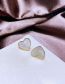 Fashion Gold Color Pure Copper Shell Love Stud Earrings