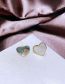 Fashion Gold Color Pure Copper Shell Love Stud Earrings