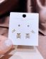 Fashion Gold Color Bronze Diamond Star Cute Bear Earrings Set