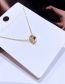 Fashion Gold Color Bronze Zirconium Transfer Bead Necklace
