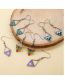 Fashion 1# Stainless Steel Rice Pearl Triangle Earrings