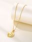 Fashion Gold Color Stainless Steel Diamond Star Moon Oval Necklace