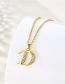 Fashion L Stainless Steel Inlaid Zirconium 26 Letter Necklace