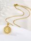 Fashion J Stainless Steel Round 26 Letter Necklace