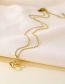 Fashion Gold Color Stainless Steel Diamond Wavy Star Necklace